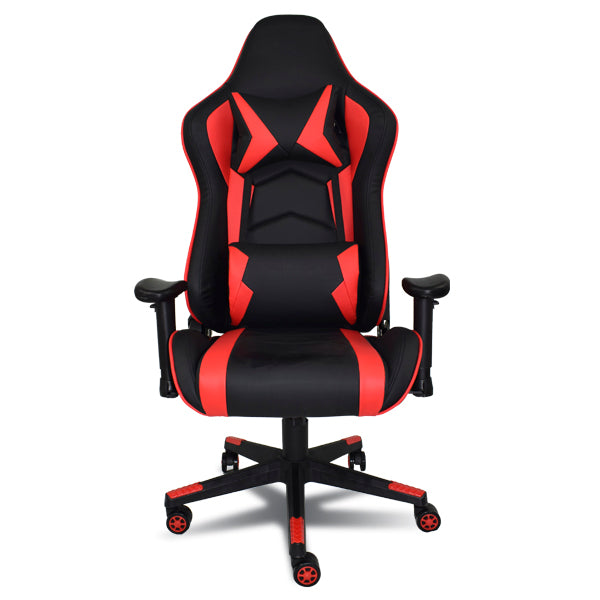 Silla Gaming Ergonómica Reclinable con Cojín Lumbar y Cervical | Altura Ajustable, Reposabrazos Ajustables, Ruedas 360°