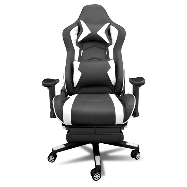 Silla Gaming Ergonómica Reclinable con Cojín Lumbar y Cervical | Altura Ajustable, Reposabrazos Ajustables, Ruedas 360°