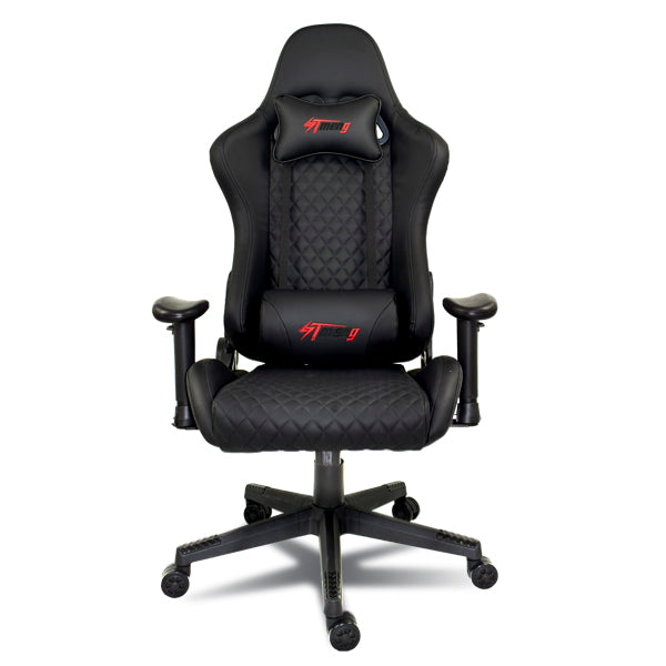 Silla Gaming Ergonómica Reclinable con Cojín Lumbar y Cervical | Altura Ajustable, Reposabrazos Ajustables, Ruedas 360°