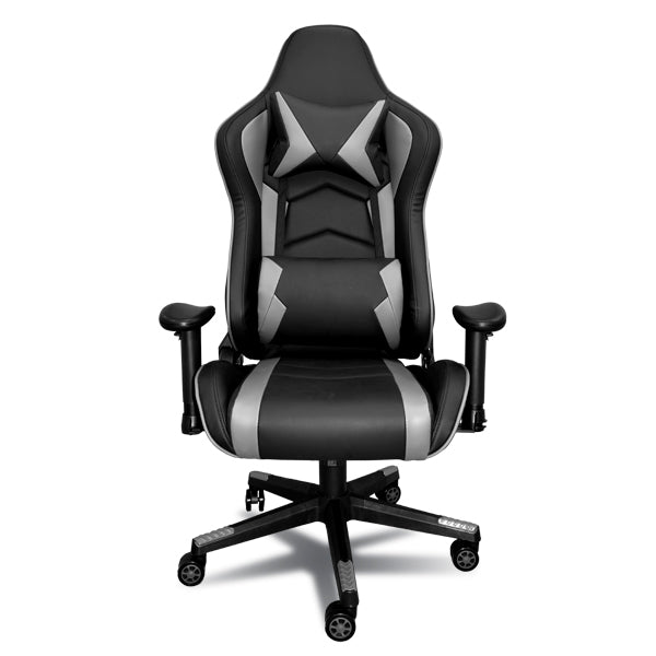 Silla Gaming Ergonómica Reclinable con Cojín Lumbar y Cervical | Altura Ajustable, Reposabrazos Ajustables, Ruedas 360°