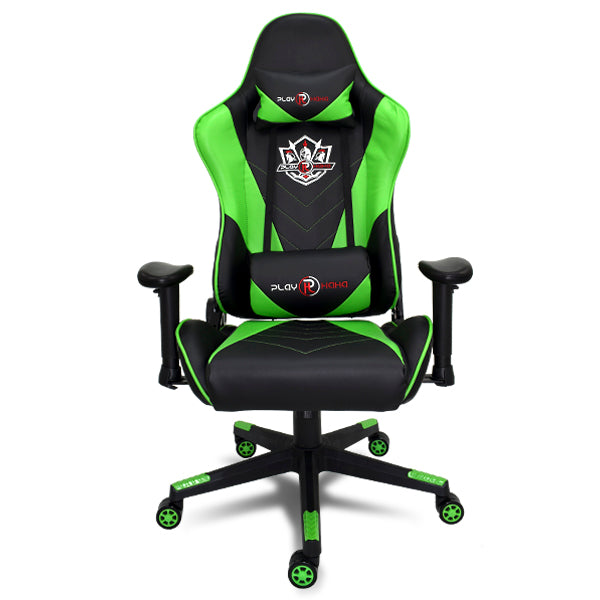 Silla Gaming Ergonómica Reclinable con Cojín Lumbar y Cervical | Altura Ajustable, Reposabrazos Ajustables, Ruedas 360°