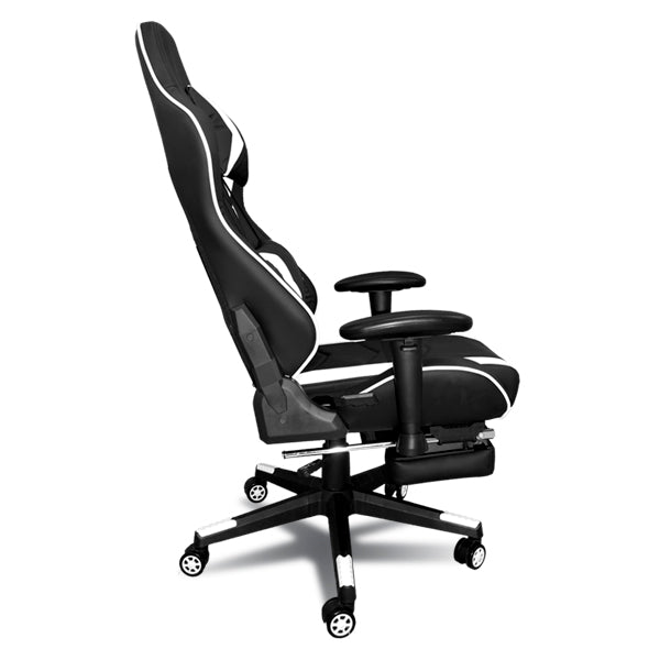 Silla Gaming Ergonómica Reclinable con Cojín Lumbar y Cervical | Altura Ajustable, Reposabrazos Ajustables, Ruedas 360°