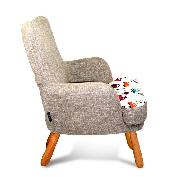 Sillón Infantil Mini Sofá para Niños de +3 Años con Asiento Acolchado Reposabrazos y Estructura de Madera