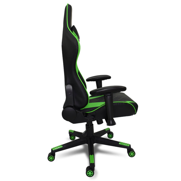 Silla Gaming Ergonómica Reclinable con Cojín Lumbar y Cervical | Altura Ajustable, Reposabrazos Ajustables, Ruedas 360°
