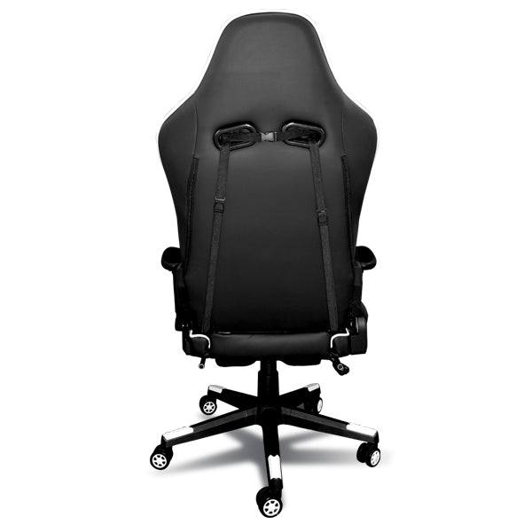 Silla Gaming Ergonómica Reclinable con Cojín Lumbar y Cervical | Altura Ajustable, Reposabrazos Ajustables, Ruedas 360°