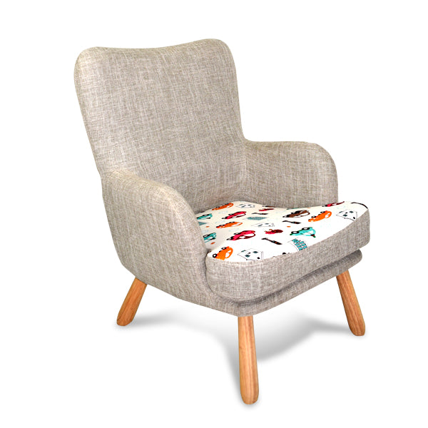 Sillón Infantil Mini Sofá para Niños de +3 Años con Asiento Acolchado Reposabrazos y Estructura de Madera