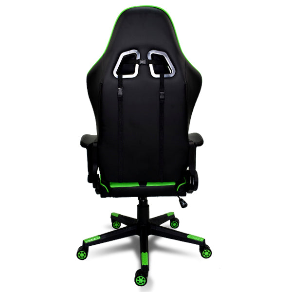 Silla Gaming Ergonómica Reclinable con Cojín Lumbar y Cervical | Altura Ajustable, Reposabrazos Ajustables, Ruedas 360°