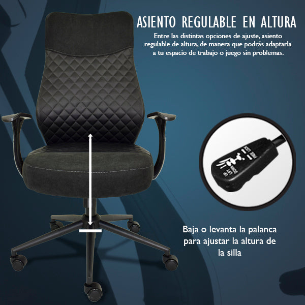 Silla de Oficina Ergonómica | Altura Ajustable, | Ideal para Oficina, Escritorio, Teletrabajo, Estudio, Juego, Ordenador