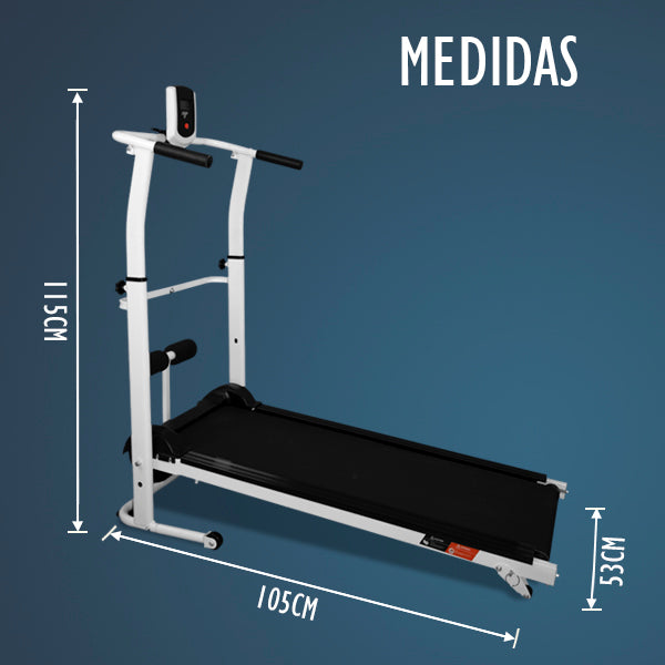 Cinta de correr mecánica plegable pequeña para el hogar, mini máquina para caminar, equipo de ejercicio aeróbico ultra silencioso