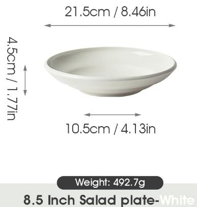 Plato de Sopa 8.5" Azul Mate/Naranja Mate/Naranja Reactivo Mate/Blanco Brillante Juego de 4 Piezas Cerámica Premium Diámetro 21.5 cm Seguro Microondas Lavavajillas