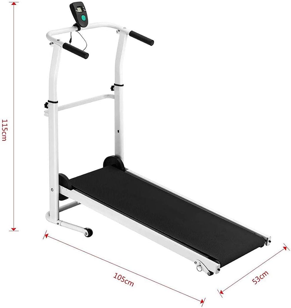 Cinta de correr mecánica plegable pequeña para el hogar, mini máquina para caminar, equipo de ejercicio aeróbico ultra silencioso