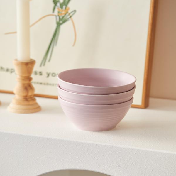 Tazón de Arroz 4.5" Matt Purple en Set de 6 Piezas Cerámica de Alta Temperatura Tono Lavanda Suave y Elegante para Uso Diario 11.8 cm